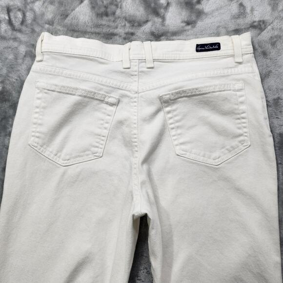 Gloria Vanderbilt Jeans Womens 12P PETITE White High Rise Straight Leg Stretch - Picture 5 of 14